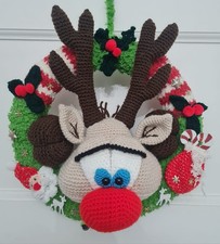 Adventskranz Türkranz Rentier