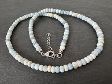 Opal multi Kette Collier facettiert 925 Silber 45+5cm ca 80 carat 5 mm Art G14