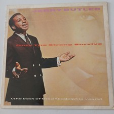 JERRY BUTLER ONLY THE STRONG SURVIVE VINYL ALBUM (ORIGINAL 1985) FAST DISPATCH 