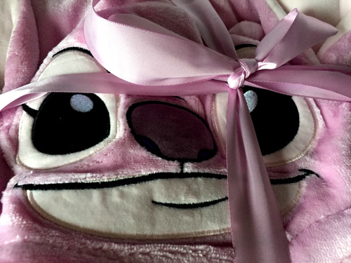 Stitch rosa kuscheldecke - stitch,