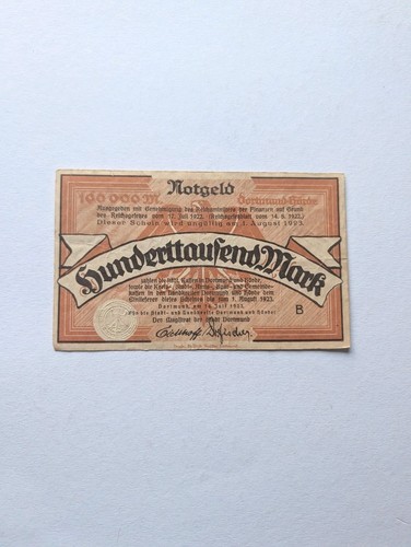 Notgeld schein dortmund hörde - notgeld,