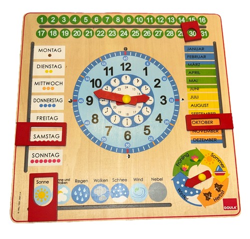 Goula kalender aus holz mit - holz,