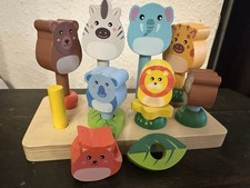 Stecktiere Stapeltiere Holz