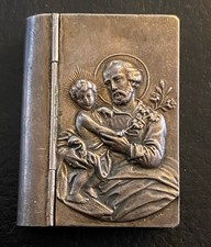 alte Dose Schachtel Etui für Rosenkranz in Buchform