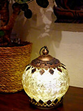 LED Leuchtdeko-Glas-Hängeleuchte Orient-gold/kupfer-Tisch/Fensterdeko-ca.13 cm *