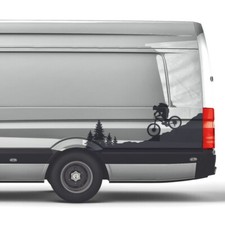 Aufkleber Berge Mountainbike Fahrrad Downhill Wald Outdoor Motiv Auto #1454-140