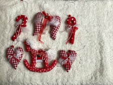 Anhänger-   Tilda Art  - Deko- Weihnachen - Advent- Schaukelpferd - Zuckerstange