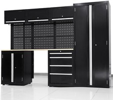 Werkstattrichtung XL Werkstatt Männerküche Komplett Set 260cm modular 9 tlg.