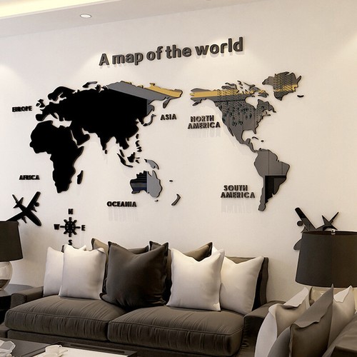 Wandtattoo wandsticker karte - wandtattoo,