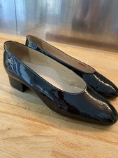 VALLEVERDE DAMEN SCHUHE 37 LACKLEDER SCHWARZ ABSATZ 3cm FUSSBETT ANTIRUTSCHSOHLE