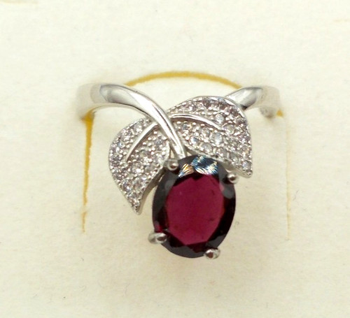 Granat ring sterlingsilber - ,