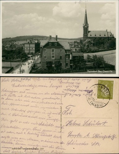 Ansichtskarte hohndorf - ansichtskarte,