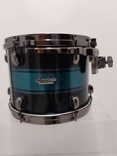 Tama Starclassic Bubinga Tom 12 x 9 Black Nickel Hoops Black Blue Racing Stripe