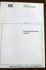 Hartmann & Braun Gebrauchsanweisung  Haarhygrometer TFHW