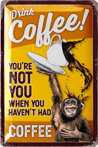 Retro blechschild kaffee deko - retro,