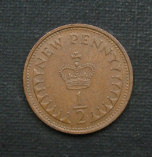 mm) England Half ½ New Penny 1974 Großbritannien UK GB ++ Elisabeth II + Kingdom