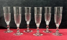 BACCARAT 6 TALL FLUTED GLASSES