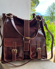 Umhängetasche Country Echtleder Farbe Braun