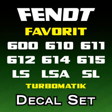 Fendt Favorit 600, 610, 611, 612, 614,615 LS LSA SL Turbomatik Traktor Aufkleber