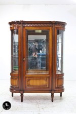 JP Ehalt Vitriene Glasvitrine Spiegel Antik Beleuchtet