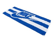 Nike Club Pool Handtuch Sport Blau Weiß Baumwolle Fitness Lauf Handtücher HF9...