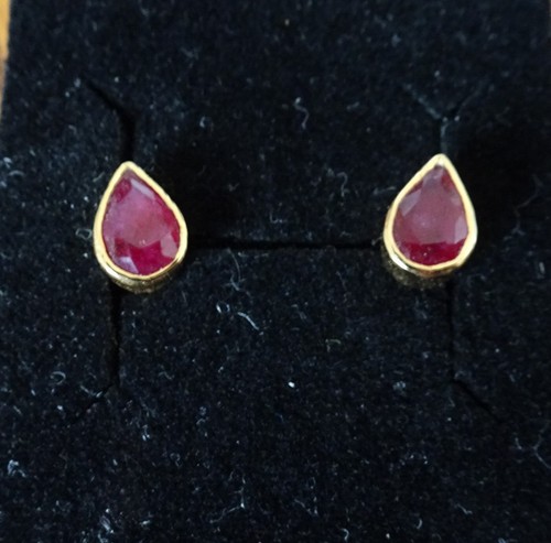 Rubin ohrstecker 750 - 2, ct