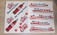 Alter Aufkleber Sticker COCA-COLA Cherry Coke Stickerbogen Sony Walkman 38 Promo