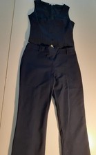 Schöne Damen Kombination Hose Weste Größe M Zara Mango Dunkel Blau