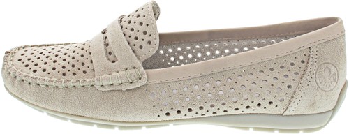 Rieker damen mokassin - mokassin, beige
