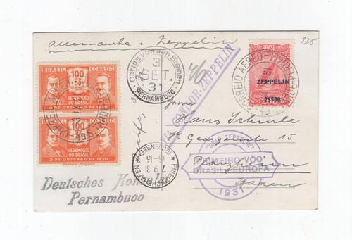 1931 brasilien zeppelin - brasilien,