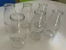 Set von 6 x  altes Einmachglas / Saftflasche Glas seltene Form WECK Vintage 