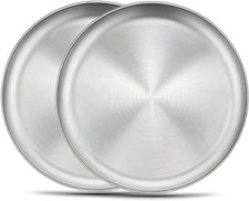 Edelstahl Teller 2 Pack für Camping Outdoor Trekking 20 cm D 103 Gram