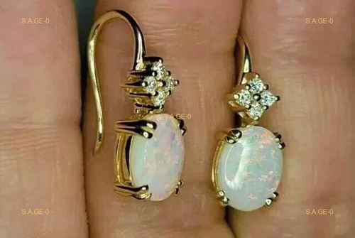 Ovale natürliche opal - ovale, diamant