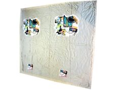 Stoff Viskose Unikat Reststück 1,40 x 1,50 m Andruck 90iger Vintage retro Gardin