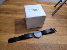 Skagen Signatur Uhr SKW6654 Herren Schwarz Lederarmband