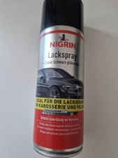 NIGRIN Lackspray,Schwarz glänzend,IDEAL FÜR LACKIERUNG VON KAROSSERIE UND FELGEN