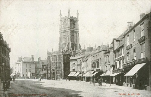Cirencester vintage postkarte - vintage,