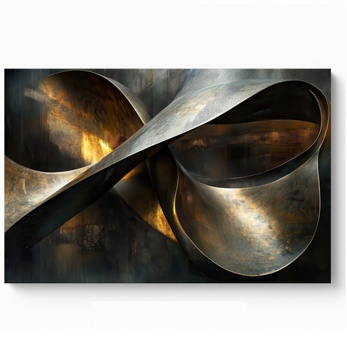 Geometrisches leinwandbild - geometrisches, 3d