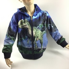 Dinosaurier,Kinder Jacke Kapuze Junge ,92,104,116,128,140,152,Junge,Motiv farbig