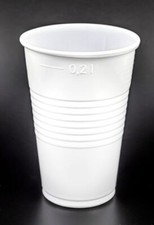 1000 Einweg Trinkbecher weiss Ausschankbecher Plastikbecher Bierbecher 200 ml