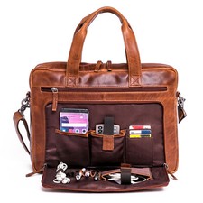 ALMADIH Leder Laptoptasche