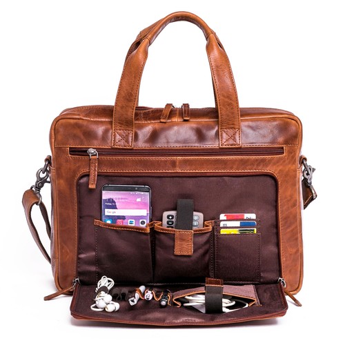 Almadih leder laptoptasche - leder,