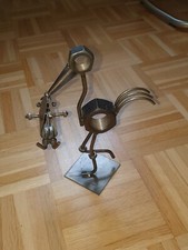 HINZ & KUNST Figur zur Geburt  "Storch bringt das Baby"  Metall Handarbeit