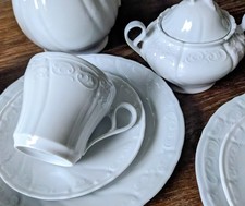 Mitterteich Bareuther weiß Kaffeeservice, 3 Pers., top