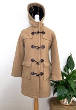 BARBOUR Camel Wool Dufflecoat Size UK 10 EU 36 USA 6 Medium Cashmere Hooded