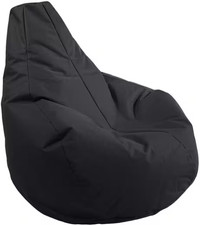 KiNZLER Sitz Sack Lounge Sessel GAMER 100% Polyester Schwarz100x100 cm