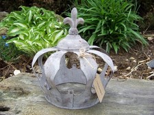 Krone Metall groß NEU Shabby