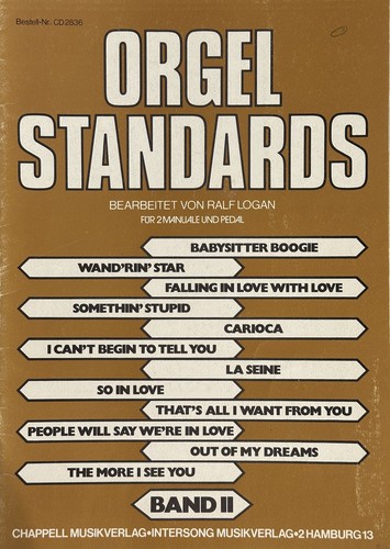 Noten orgel standards - -,
