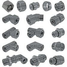 Hydraulik Verschraubung Schneidringverschraubung DIN Metrisch Stahl verzinkt LR