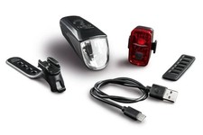 Crivit Fahrrad Leuchten Set mit USB-C LED Fahrradbeleuchtung Licht 15/30/70 Lux